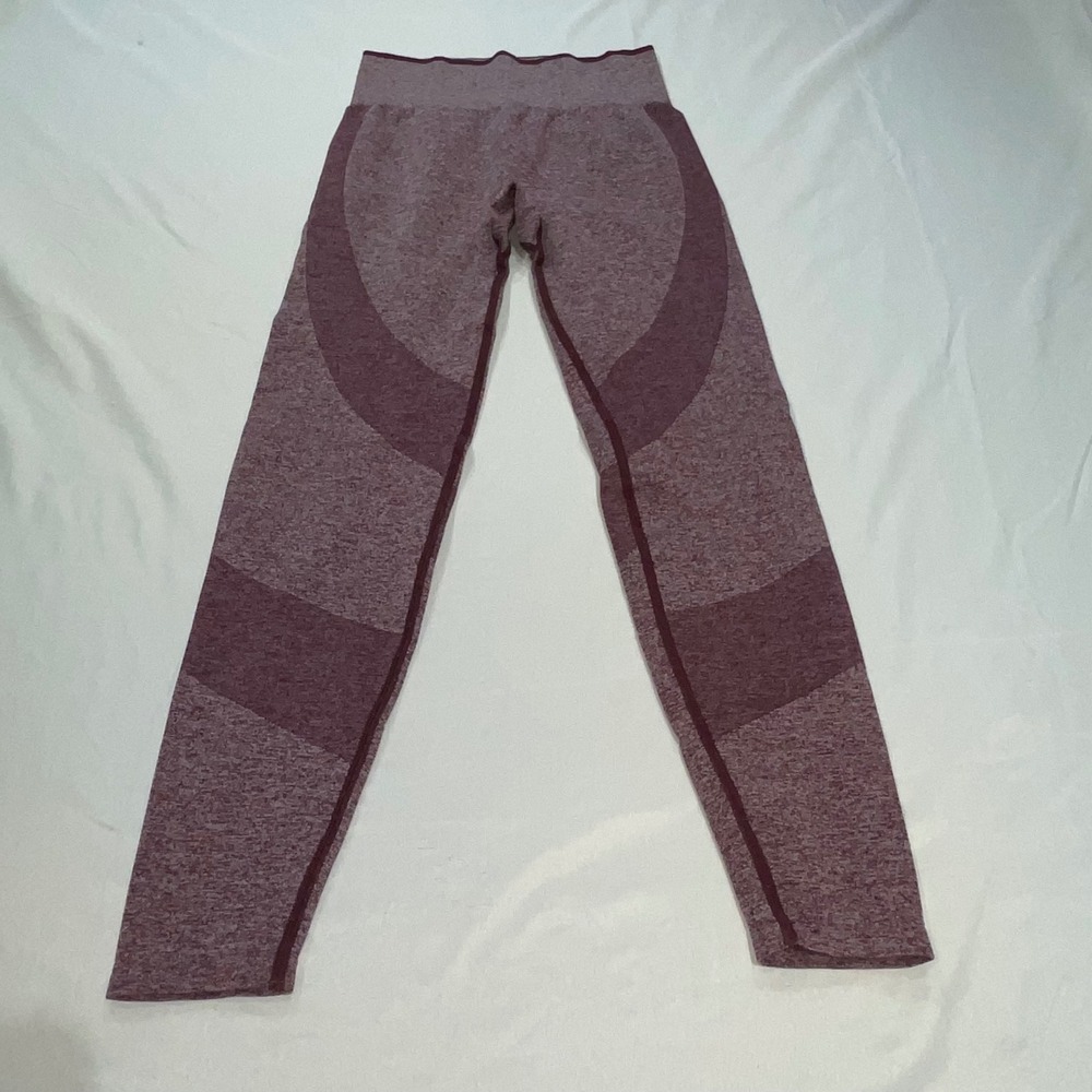Victoria's Secret PINK Seamless Leggings Maroon Burgundy Contour Small